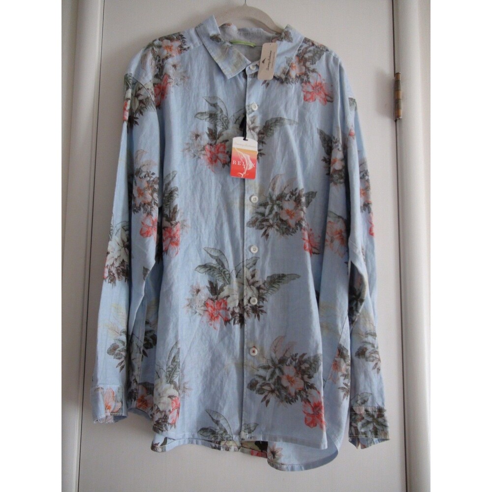 Tommy Bahama Riviera Breezer Light Mistral Floral Linen Shirt